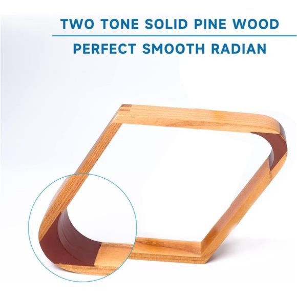 Solid Wood Billiard 8-Ball Triangle / 9-Ball Diamond Pool Ball Racks for 2-1/4" - Picture 2 of 7